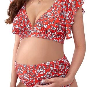 NWOT Maternity bathing suit size L